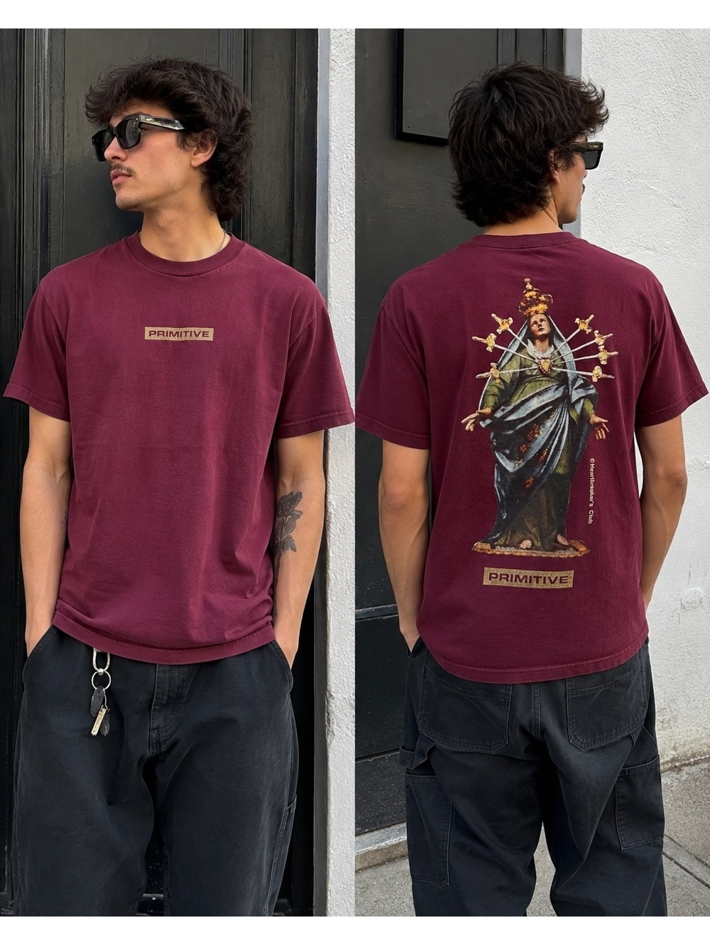 Primitive Pierce T-Shirt Red Size L